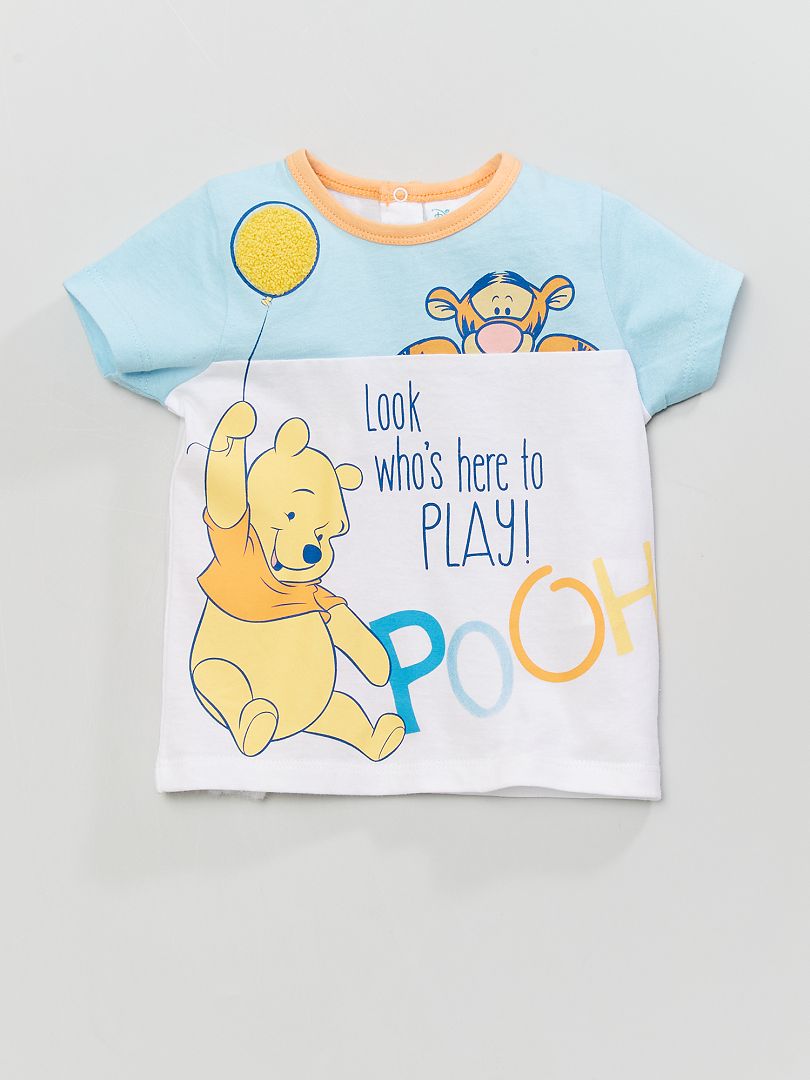 T-shirt 'Winnie the Pooh' em malha jersey Azul - Kiabi