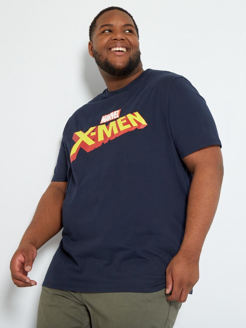 T-shirt 'X-Men' 'Marvel' com gola redonda AZUL - Kiabi