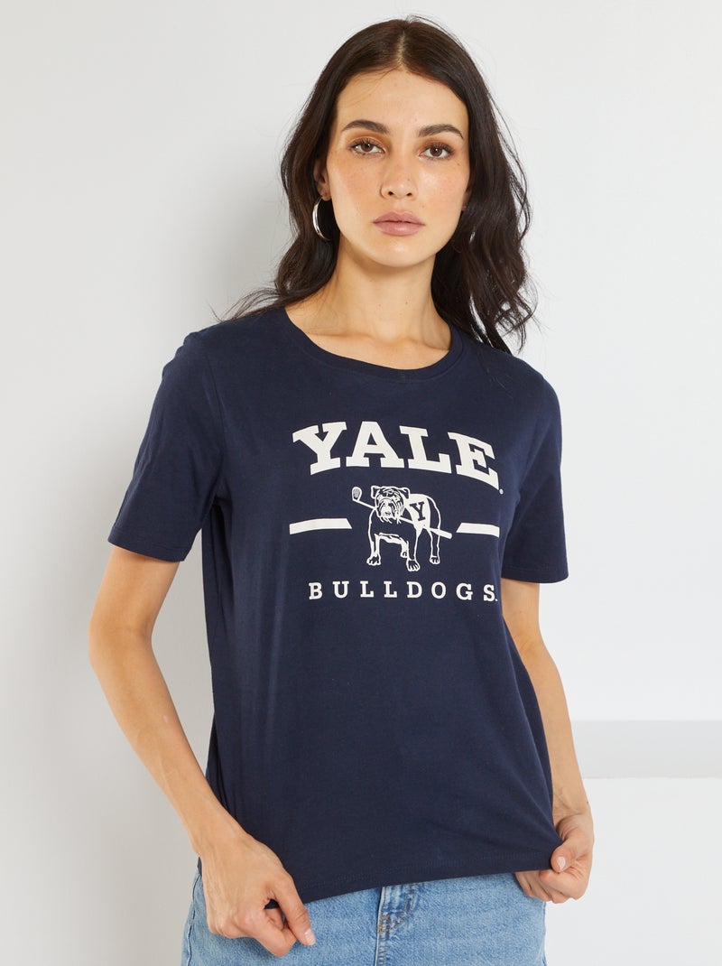 T-shirt 'Yale university' em jersey AZUL - Kiabi
