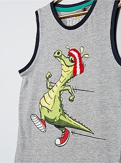 Menino 3-12 anos - T-shirts manga cava em puro algodão - Kiabi