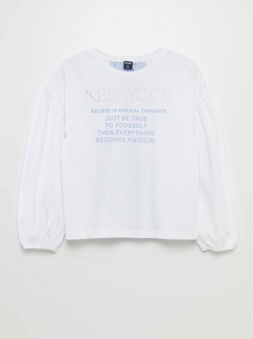 T-shirts 'New York'  com aplicação em popelin - Kiabi