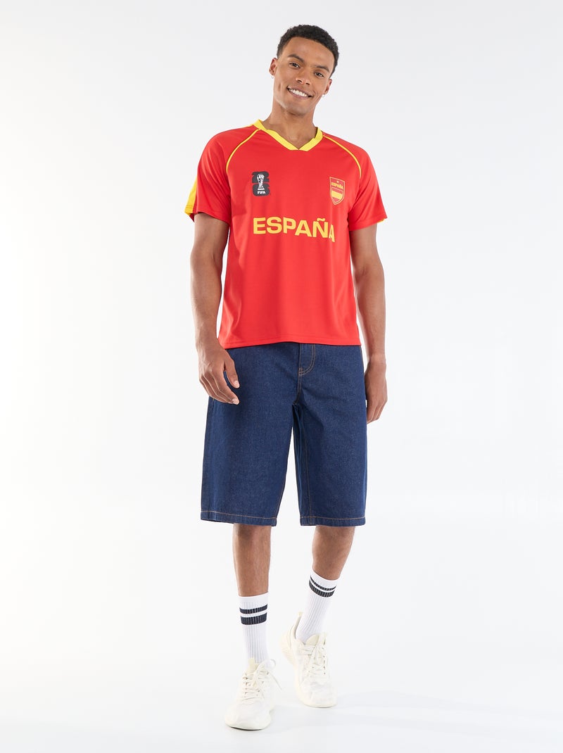 T-shirts oficiais licenciadas do Campeonato do Mundo da FIFA 26™ - Espanha Vermelho - Kiabi