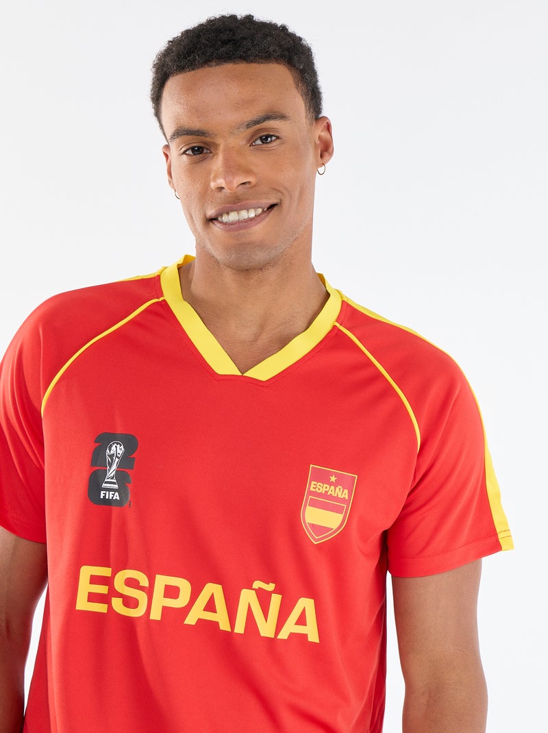 T-shirts oficiais licenciadas do Campeonato do Mundo da FIFA 26™ - Espanha Vermelho - Kiabi