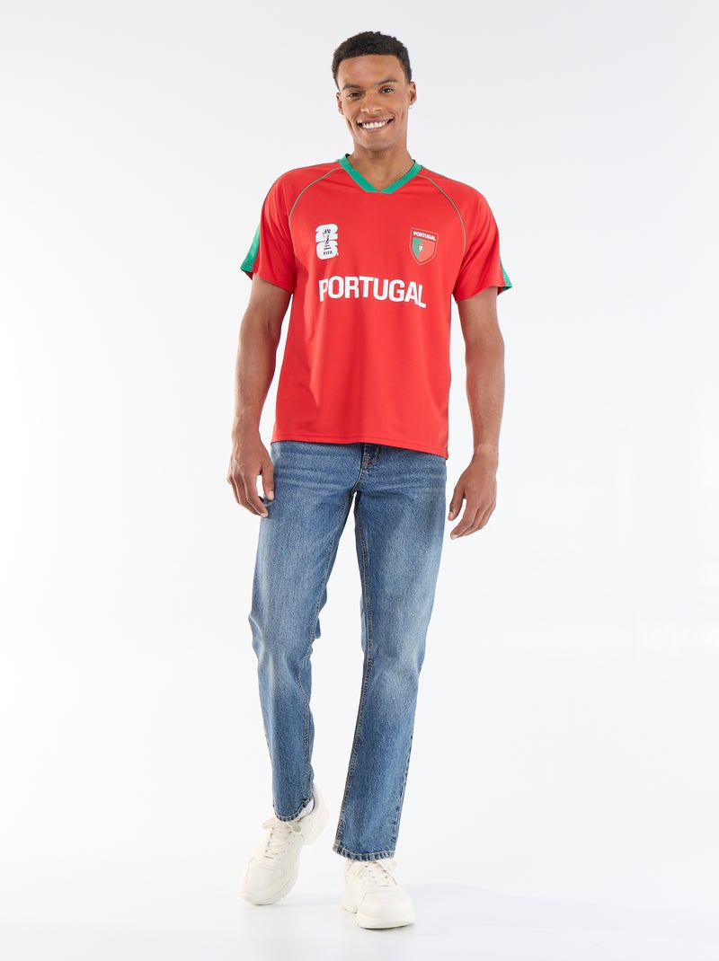 T-shirts oficiais licenciadas do Campeonato do Mundo da FIFA 26™ - Portugal Vermelho - Kiabi
