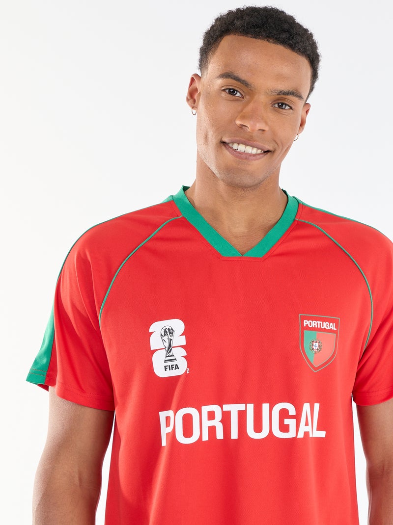 T-shirts oficiais licenciadas do Campeonato do Mundo da FIFA 26™ - Portugal Vermelho - Kiabi