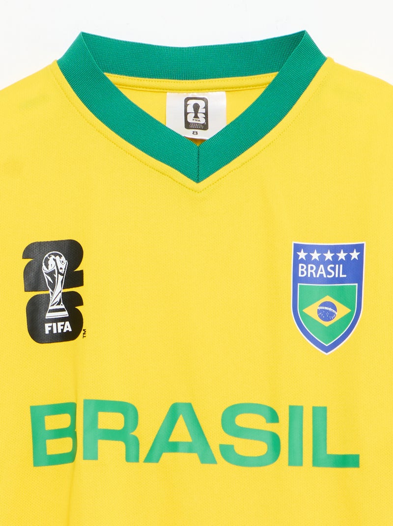 T-shirts oficialmente licenciados da Taça do Mundo da FIFA 26™ - Brasil Amarelo - Kiabi