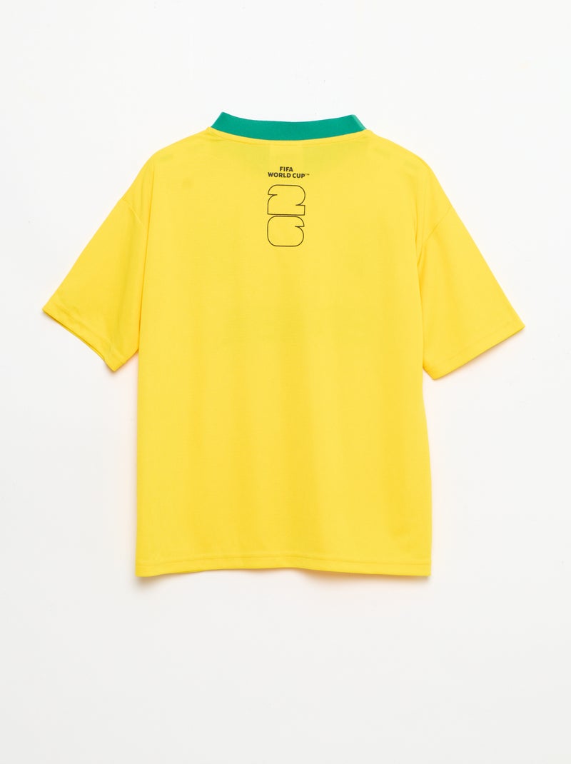 T-shirts oficialmente licenciados da Taça do Mundo da FIFA 26™ - Brasil Amarelo - Kiabi