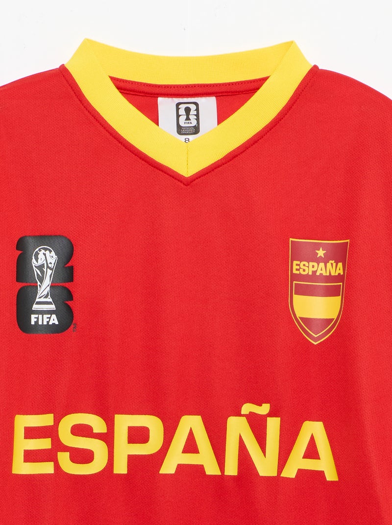 T-shirts oficialmente licenciados da Taça do Mundo da FIFA 26™ - Brasil Vermelho - Kiabi