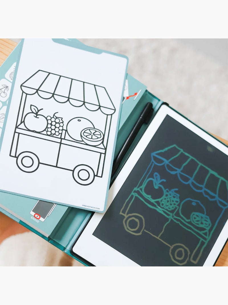 Tablete de desenho infantil lcd kidydraw mini | kidywolf Azul-turquesa - Kiabi