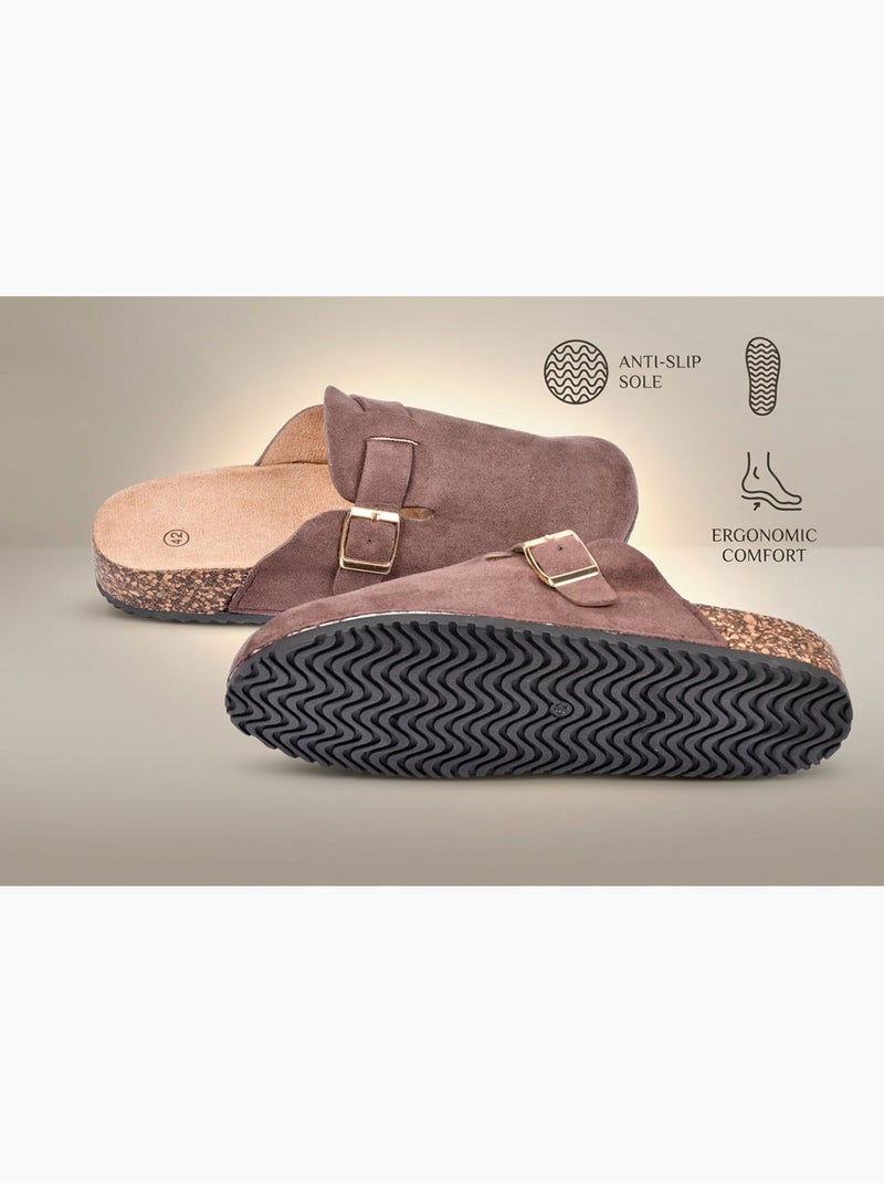 Tamancos homem conforto ergonómico fivela ajustável ozabi Castanho - Kiabi