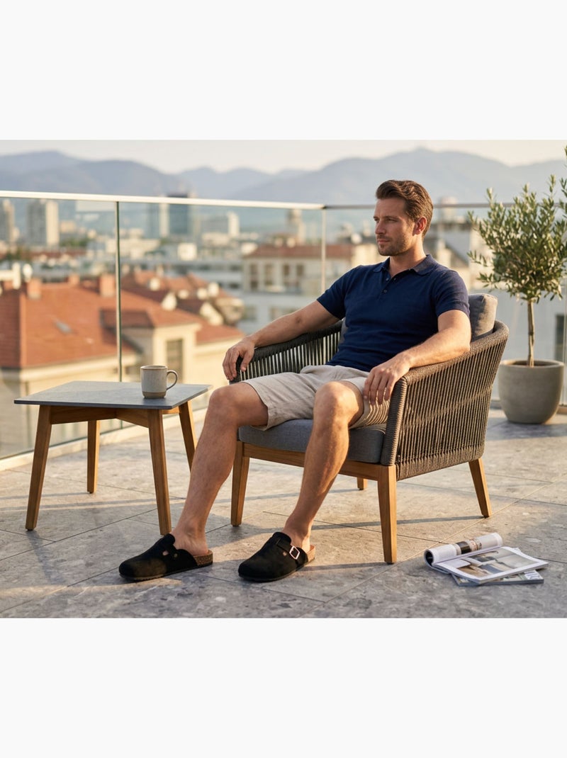 Tamancos homem conforto ergonómico fivela ajustável ozabi Preto - Kiabi