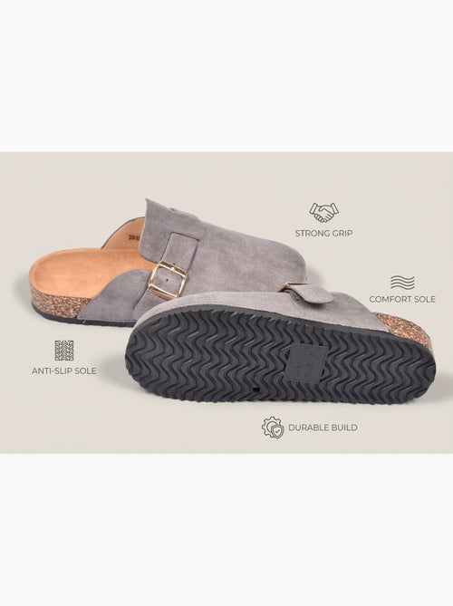 Tamancos mulher conforto fivela ajustável sola cortiça ozabi - Kiabi