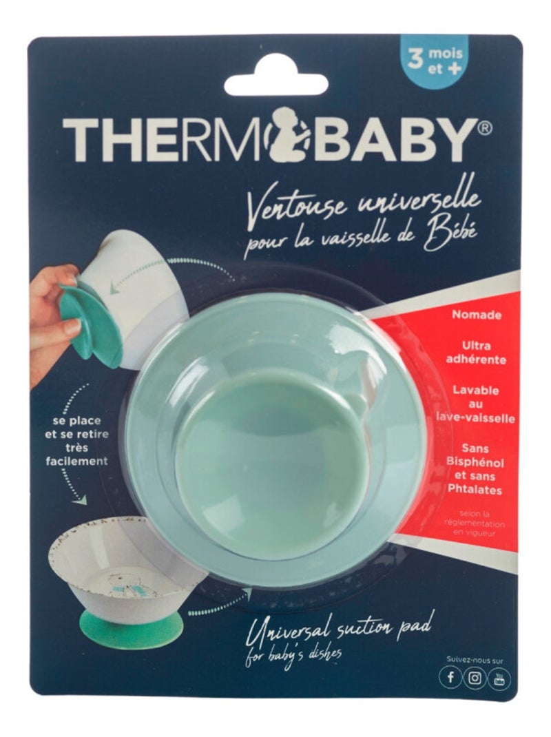 Tampó de silicone thermobaby universal com ventosa para pratos Verde - Kiabi