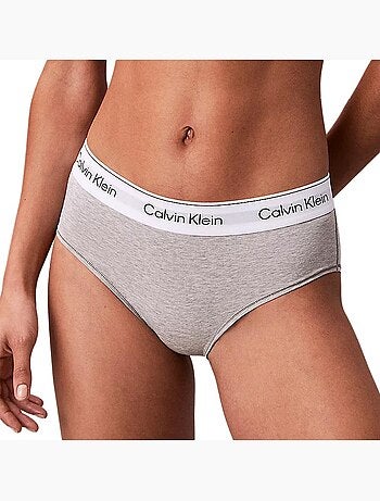 Tanga biquíni cinzenta calvin klein jeans para mulher