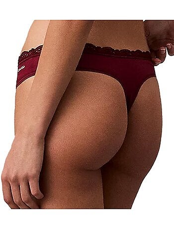 Tanga Calvin Klein Jeans Bordeaux para Mulher