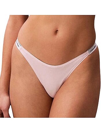Tanga calvin klein jeans dipped string rosa pastel para mulher