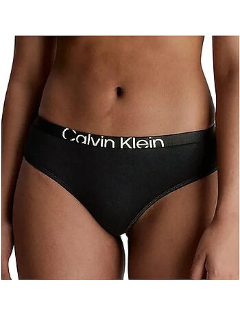 Tanga Calvin Klein Jeans Noir para Mulher 000QF7401E
