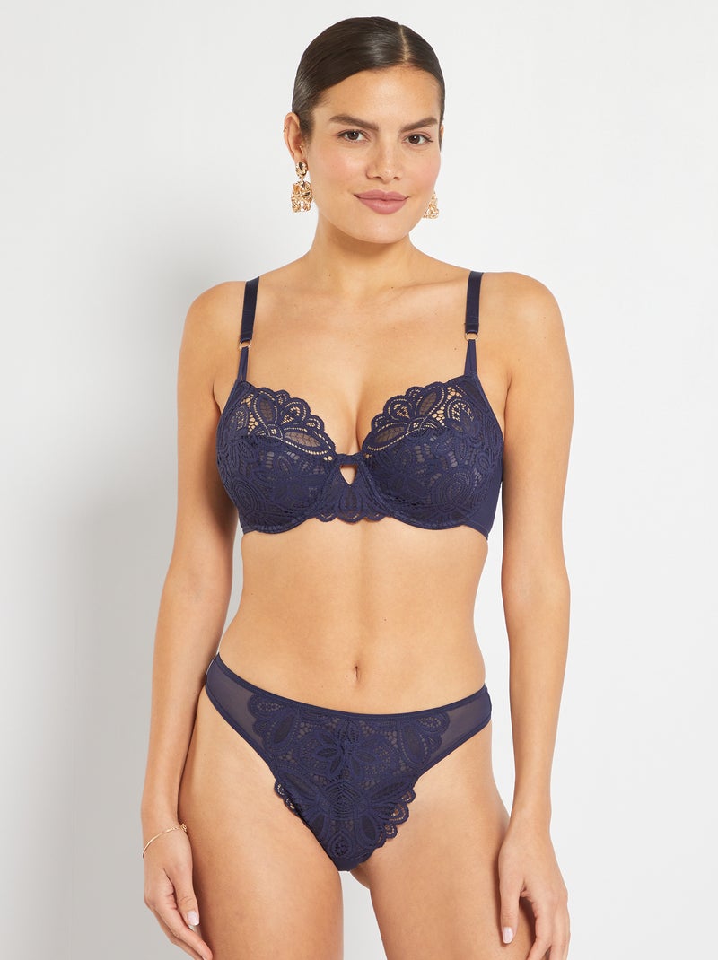 Tanga Charme by 'Sans Complexe' Azul Marinho - Kiabi