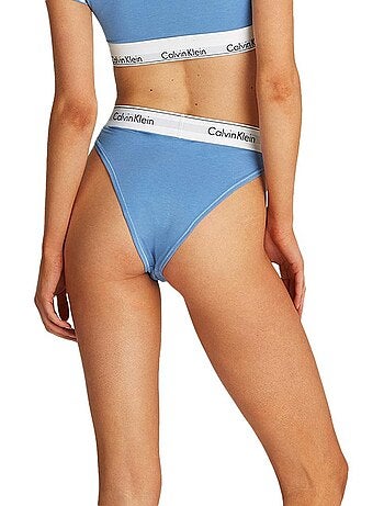 Tanga Culotte de Cintura Alta Azul para Mulher Calvin Klein Jeans