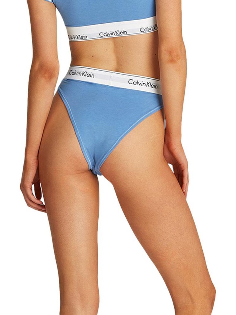 Tanga Culotte de Cintura Alta Azul para Mulher Calvin Klein Jeans Azul - Kiabi