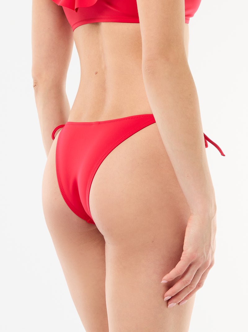 Tanga de banho em microfibra suave Vermelho - Kiabi