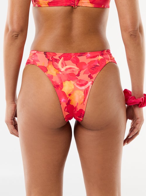 Tanga de biquíni com estampado floral - Kiabi