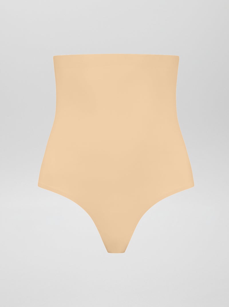 Tanga de cintura subida adelgaçante 'Bye Bra' BEGE - Kiabi
