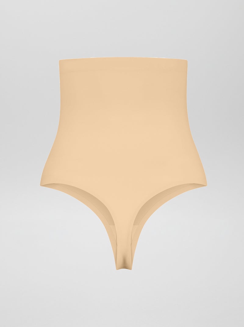 Tanga de cintura subida adelgaçante 'Bye Bra' BEGE - Kiabi