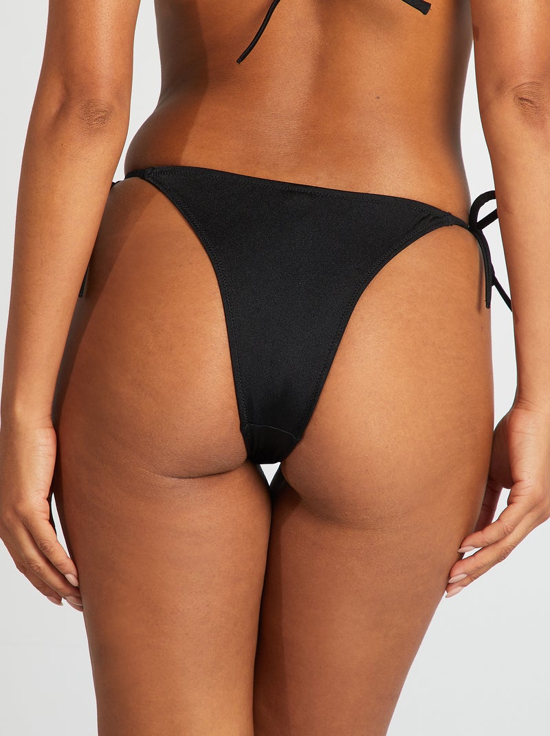 Tanga de fato de banho efeito iridescente Preto - Kiabi