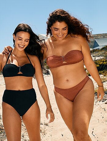 Tanga de fato de banho em malha texturada