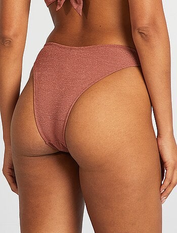 Tanga de fato de banho em malha texturada