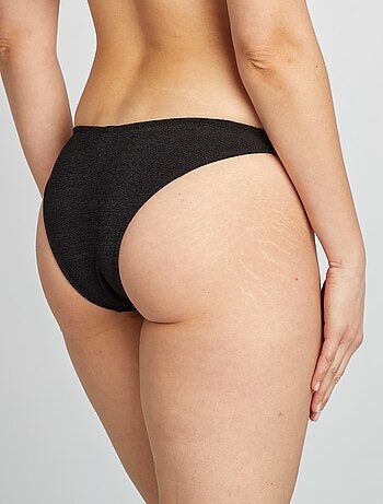 Tanga de fato de banho em malha texturada