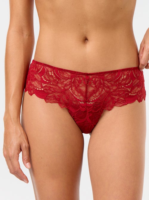 Tanga de renda com lantejoulas - Kiabi Tanga de renda com lantejoulas - Kiabi