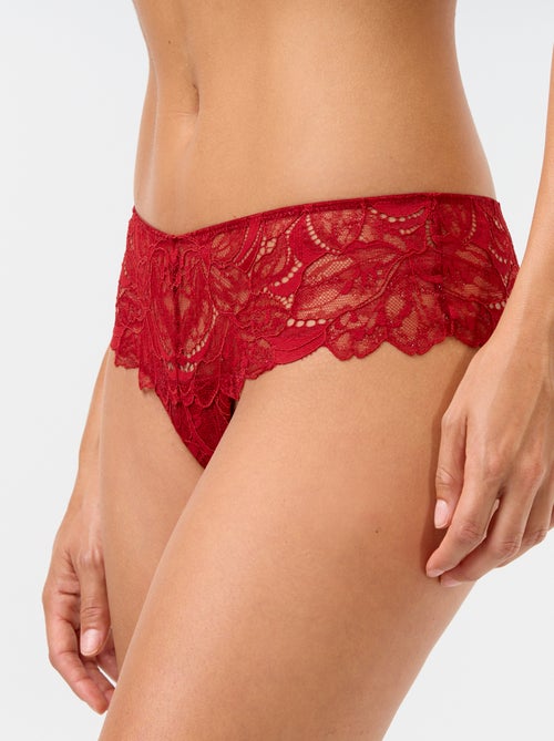 Tanga de renda com lantejoulas - Kiabi Tanga de renda com lantejoulas - Kiabi