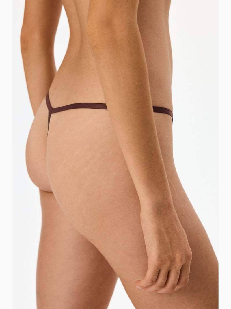 Tanga de renda penti Vermelho bordô - Kiabi