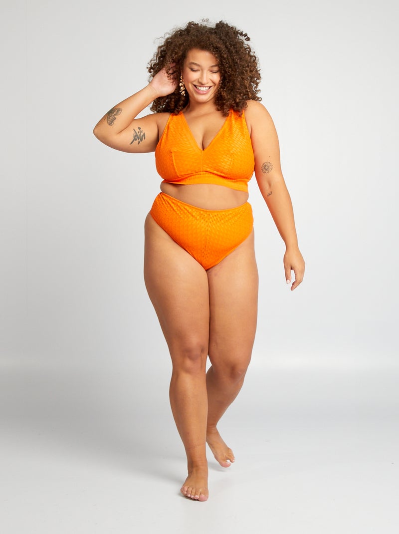 Tanga de renda transparente LARANJA - Kiabi