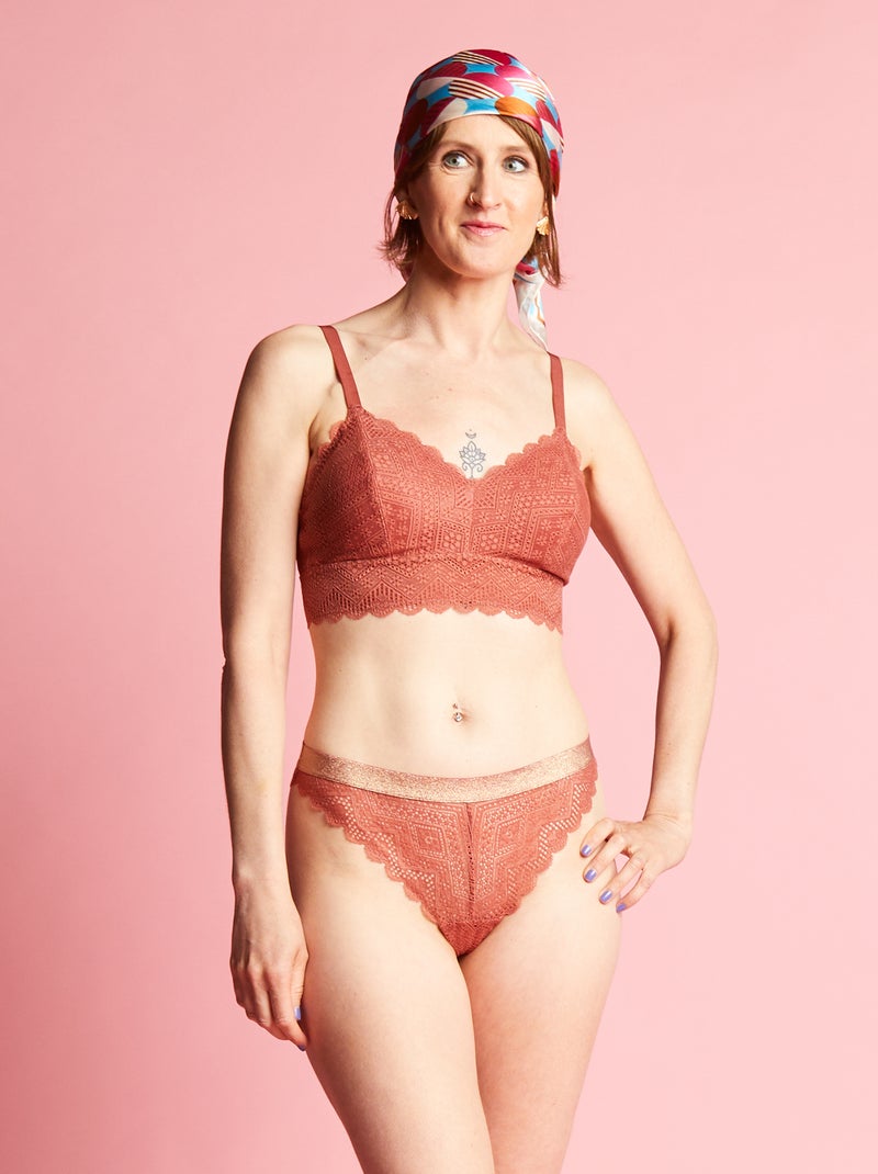Tanga de renda VERMELHO - Kiabi