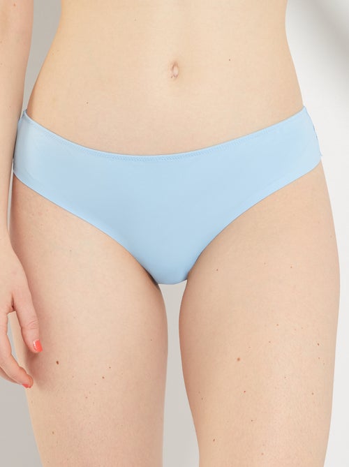Tanga em microfibra e renda - Kiabi