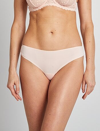 Tanga em microfibra e renda