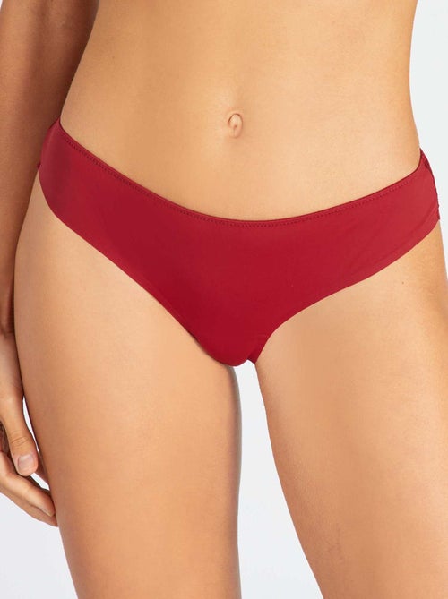 Tanga em microfibra e renda - Kiabi
