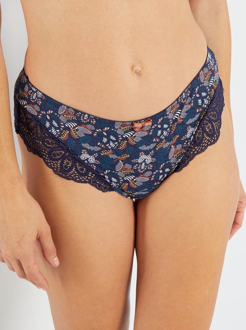 Tanga em microfibra 'Envie de lingerie' BEGE - Kiabi