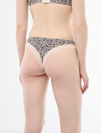 Tanga em microfibra estampada