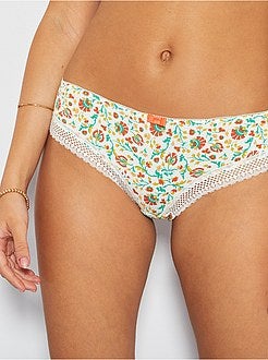 Tanga em microfibra estampada - Kiabi