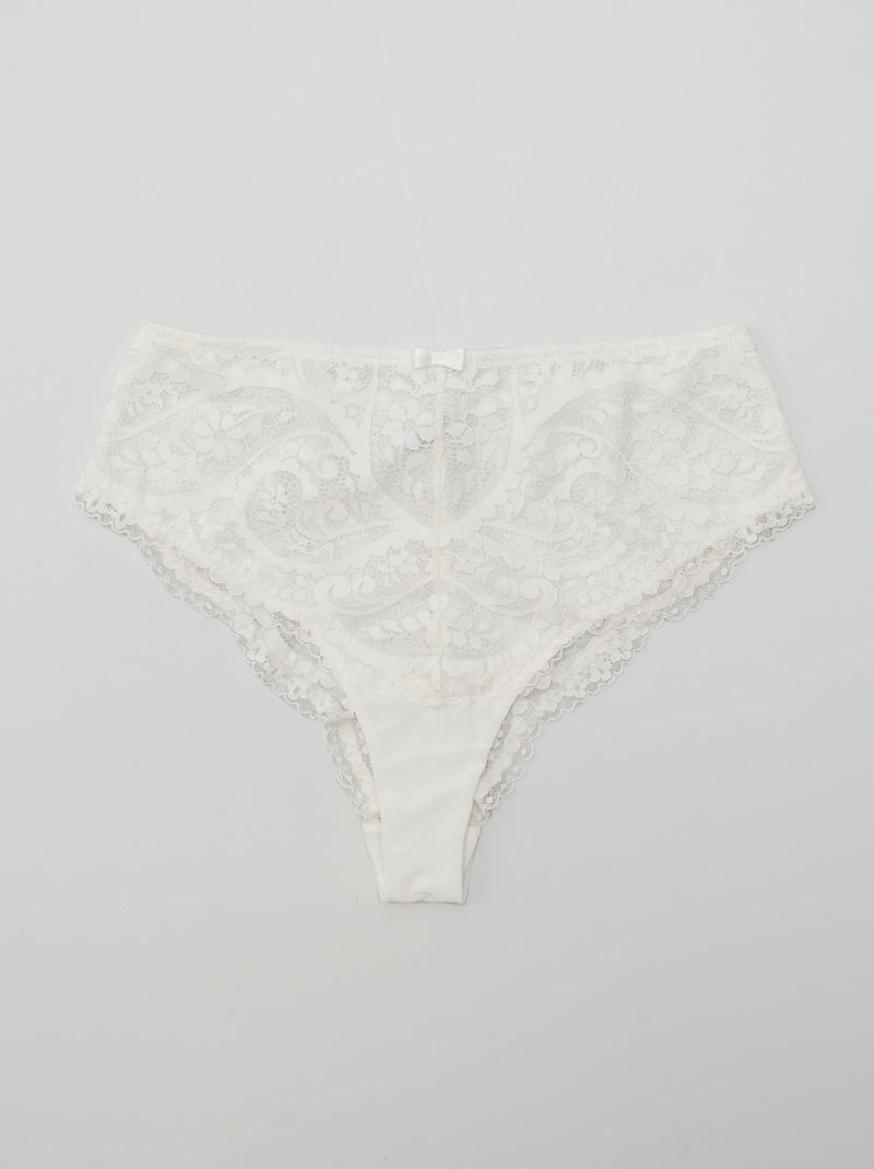 Tanga em renda Branco - Kiabi