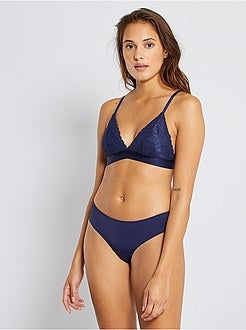 Tanga em renda e microfibra - Kiabi