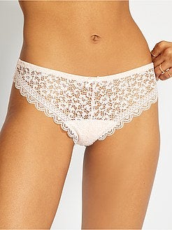 Tanga em renda 'Mojito Lingerie' - Kiabi