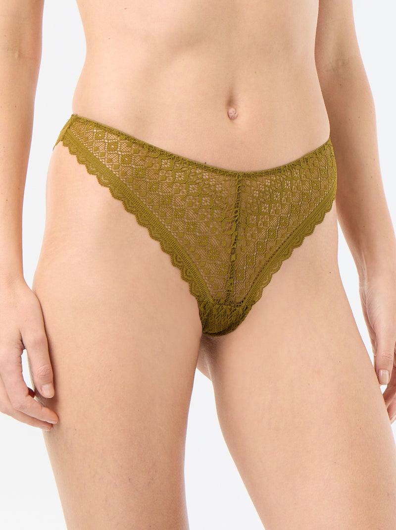 Tanga em renda Verde - Kiabi