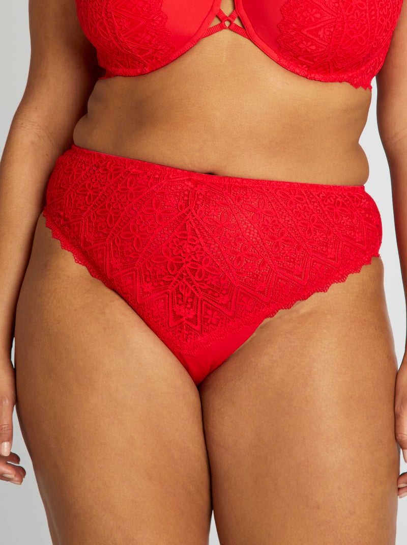 Tanga em renda VERMELHO - Kiabi