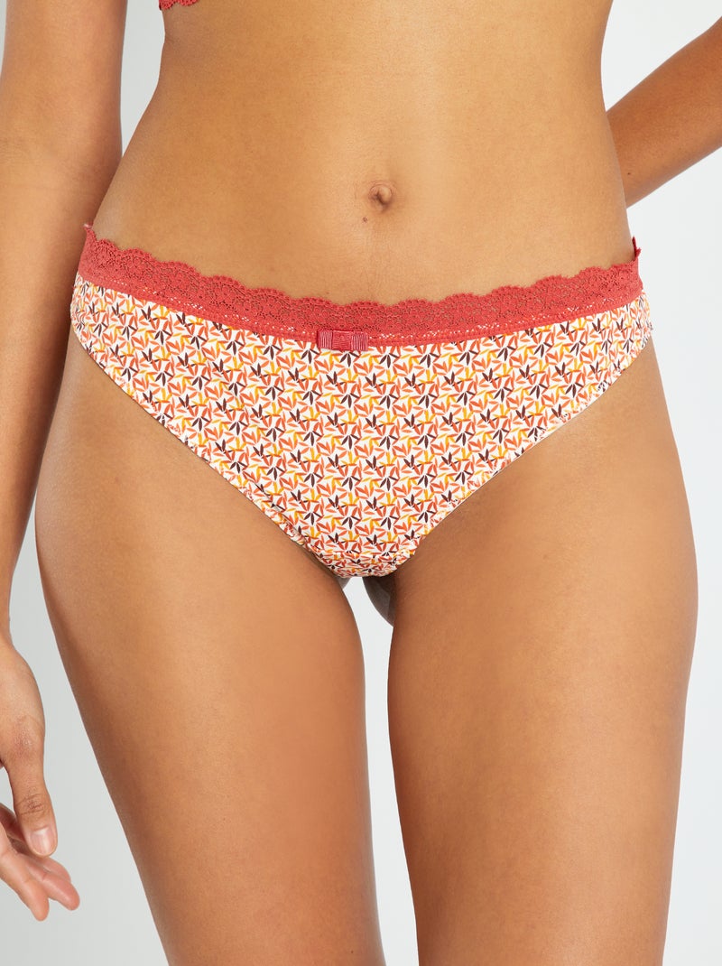 Tanga 'Envie de Lingerie' BEGE - Kiabi