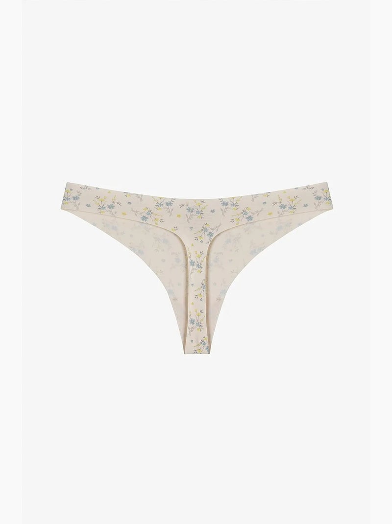 Tanga estampada com corte a laser penti Bege-argila - Kiabi